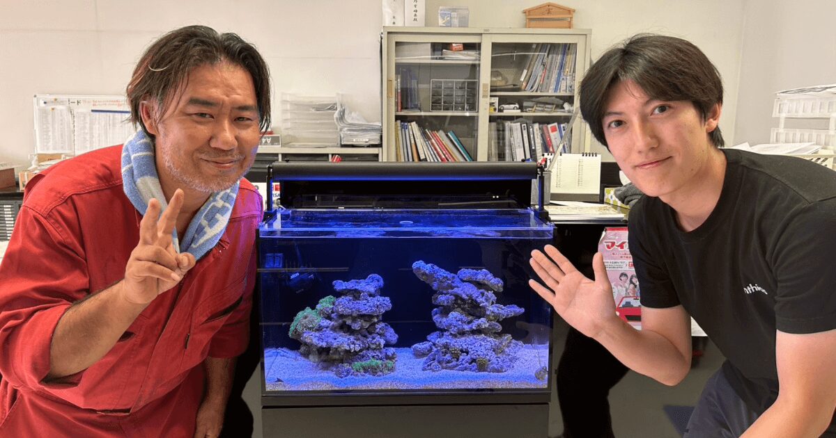 エントランスに海水のサンゴ水槽を設置しました。 定期メンテナンスで美しさを保ちながらエントランス全体の雰囲気づくりに大いに貢献しています。