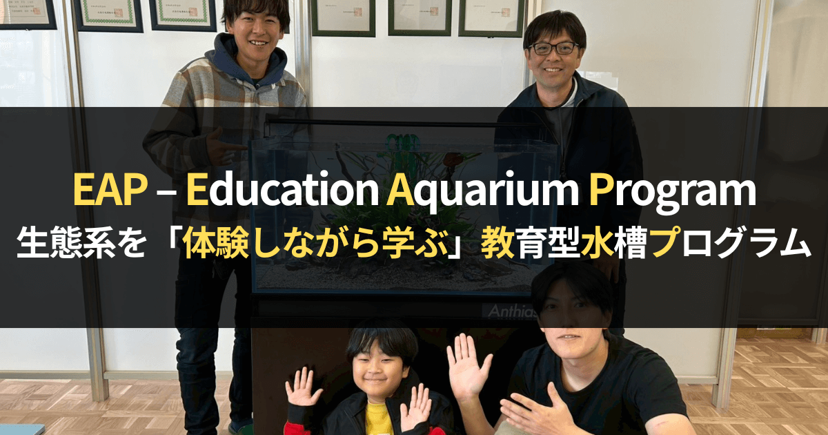 EAP生態系を「体験しながら学ぶ」教育型水槽プログラム