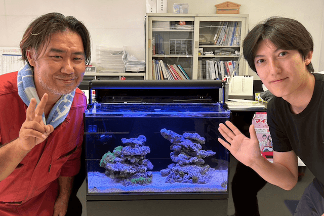 水槽を設置させていただいた佐藤石油様